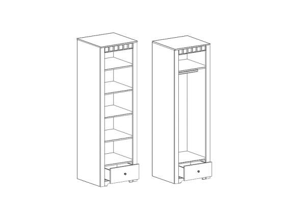 Шкаф однодверный платяной Прованс